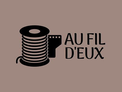 Au Fil d'Eux Photographer Logo branding logo logo design logotype photographer photography photography logo thread vector