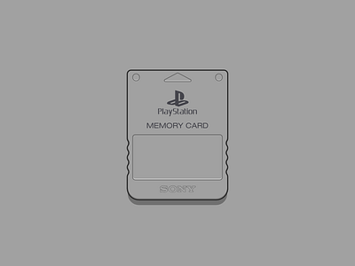 Playstation Memory Card childhood memories design flat illustration illustrator memory card playstation simple illustration sony vector vector art vector illustration