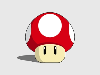 Super Mushroom illustration mario mario bros mario kart mariokart nintendo nintendo 64 nintendo switch vector vector art vector artwork vector illustration