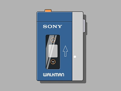 Sony Walkman 80s illustration music music player oldies sony vector vector art vector illustration vector illustrator walkman