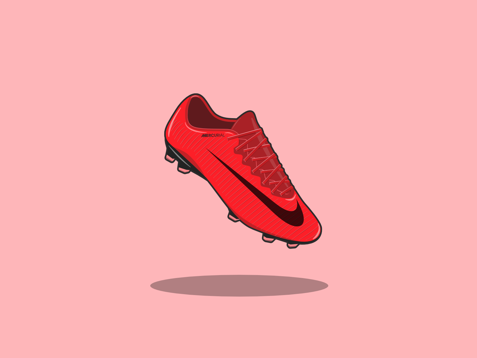 Soccer shoe illustration vector art vector vector illustration mercurial nike nike shoes foot illustration footwear football soccer