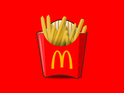 Fries box design fast food french fries fries illustration mcdonalds vector vector illustration