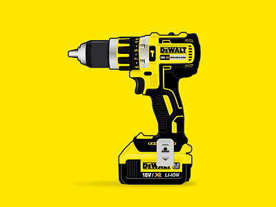 DeWalt Drill design dewalt illustration makita power tools tools vector vector art vector illustration