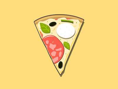 Pizza design food food illustration illustration italy pizza slice vector vector art vector illustration