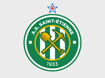 AS Saint-Etienne Logo football football crest football logo logo logo design soccer soccer club