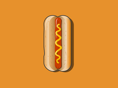 Hot Dog design food hotdog illustration new-york sausage vector vector art vector illustration