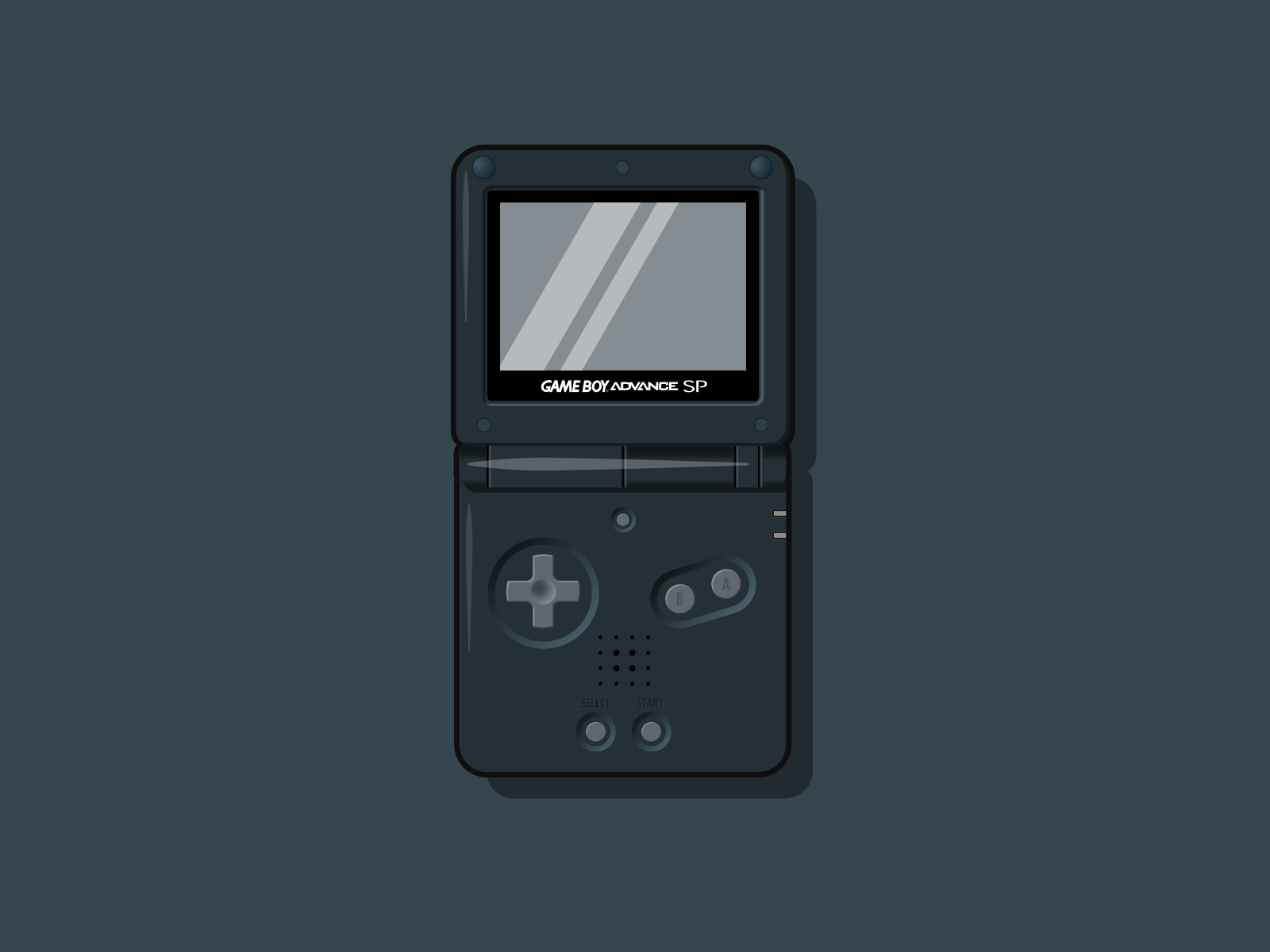 Game Boy Advance SP design game boy illustration nintendo vector vector art vector illustration video games
