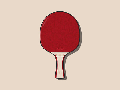 Table Tennis Racket illustration ping pong racket sport tennis table vector vector art vector illustration