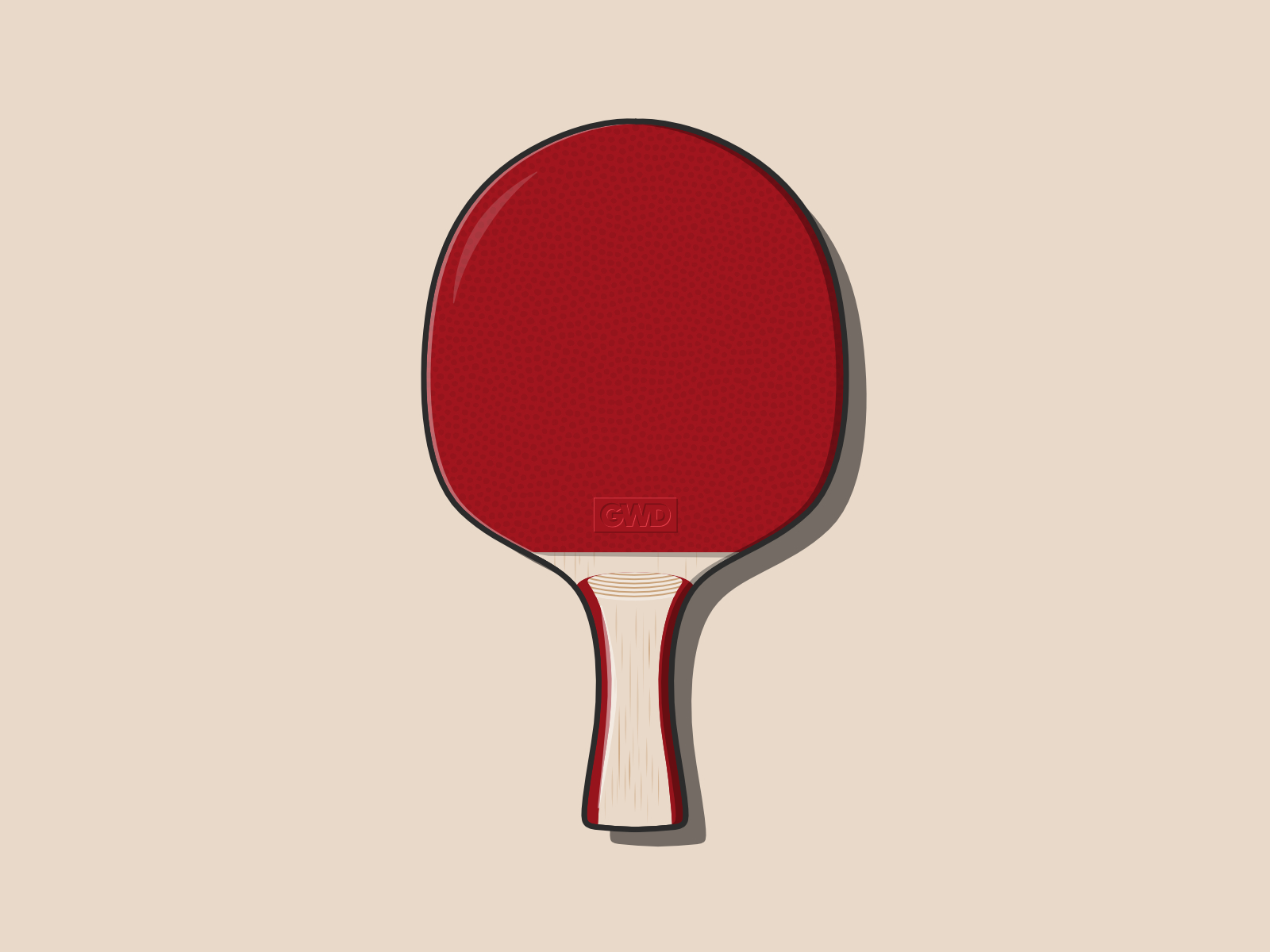 Table Tennis Racket Outline Clip Art at Clker.com - vector clip art online,  royalty free & public domain