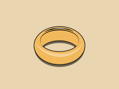 Gold Ring gold illustration jewel ring rings tolkien vector vector art vector illustration