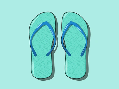 Flip Flop flip flop illustration summer sun vector vector art vector illustration