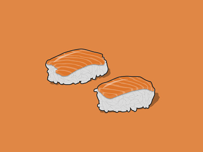 Nigiri Sushi illustration japan japanese food maki nigiri soy sauce sushi vector vector art vector illustration