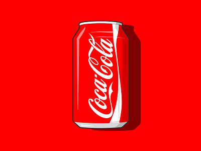Coca-Cola Can coca coke drink illustration soda sugar sugar drink sweet vector vector art vector illustration