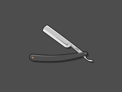 Straight razor illustration razor shaving vector vector art vector illustration