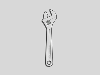 Adjustable Wrench diy illustration mechanic tool vector vector art vector illustration wrench