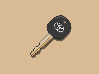 Toyota Key automobile car drive illustration key toyota vector vector art vector illustration