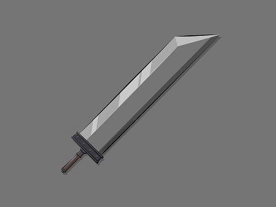 Buster Sword cloud strife final fantasy illustration vector vector art vector illustration