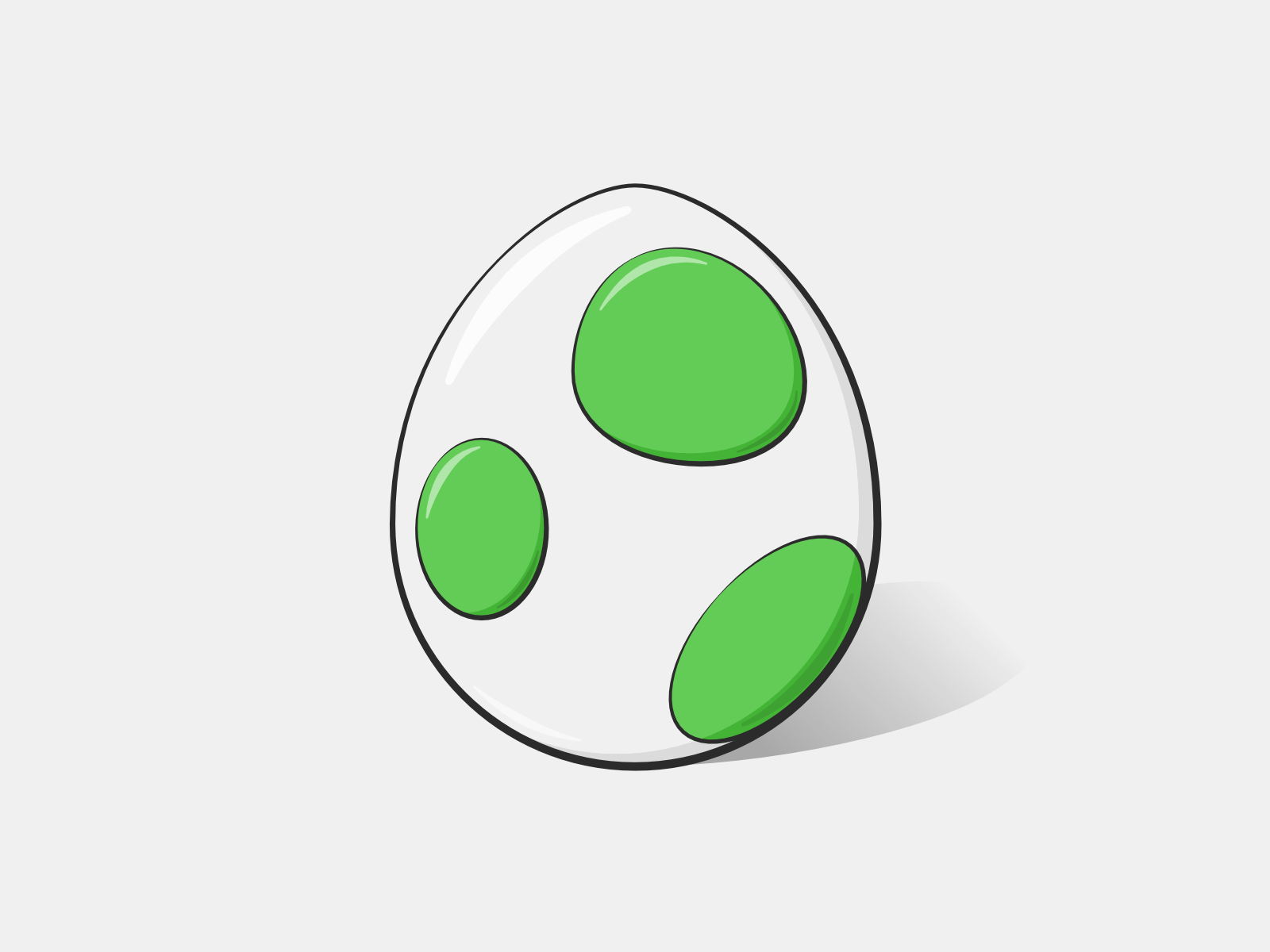 Yoshi Egg Tilted Artwork - Yoshi Egg Png - Free Transparent PNG Clipart  Images Download