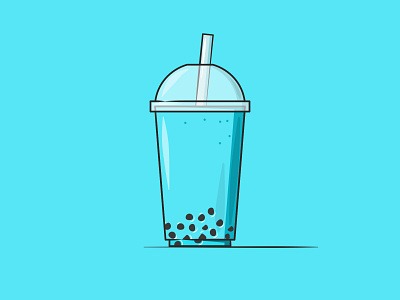 Bubble Tea boba bubbles drink illustration milk tea vector vector art vector illustration