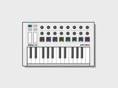 Arturia Minilab MkII beatmaker beats illustration keyboard midi music piano vector vector art vector illustration