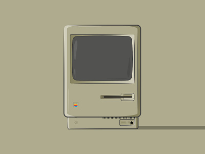 Classic Mac apple computer graphic design illustration mac macintosh old school vector vector art vector illustration