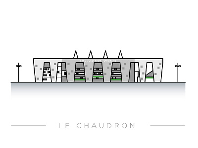 Stade Geoffroy-Guichard football football club illustration illustrator soccer sport stadium vector