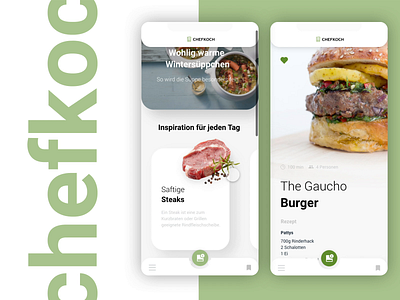 chefkoch redesign concept cooking design food materialdesign mobile mobile ui neuland ui ux