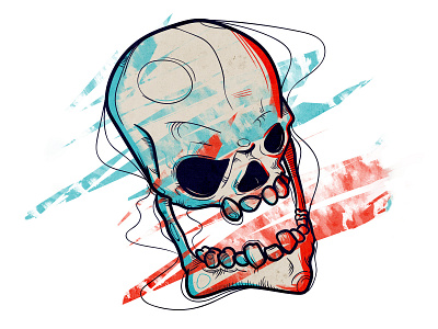 Skull bones character color colors design illustration skull teeth vector