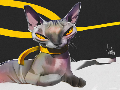 catzo cartoon cat character color illustration