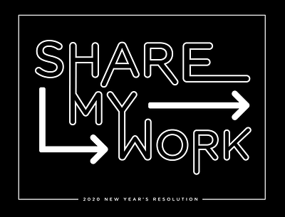 New Year's Resolution design icon typogaphy