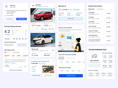 CNB Site Widgets app auto book test drive car car dealer compare concept emi interaction new car reviews ui used car ux widget