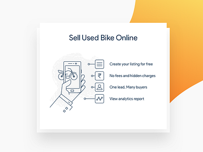 Sell Used Bike icon illustrator sell bike