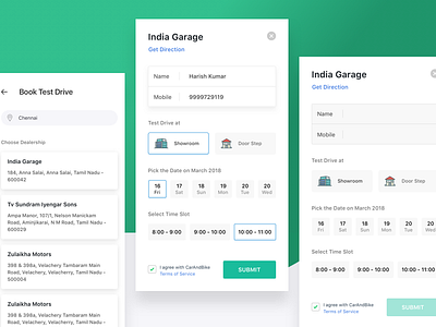 Book Test Drive Concept app book test drive car concept dealership ui ux