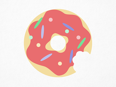 donut bite design icon illustration indesign vector