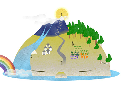 Niyama Island design illustration vector