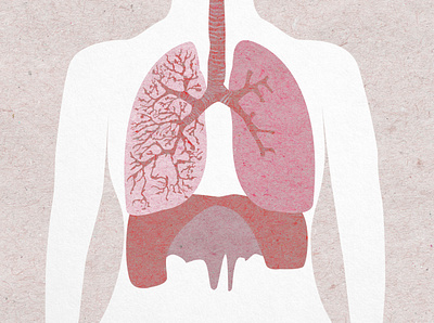 Lungs diagram design illustration vector