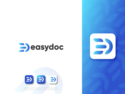 E+D modern document logo mark