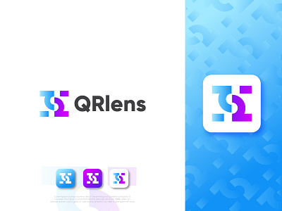 Q+R modern abstract logo design