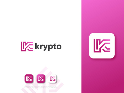 K modern abstract logo design