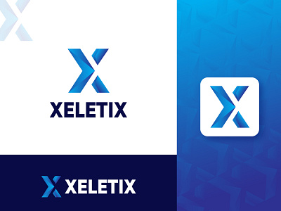 Xeletix modern abstract logo design