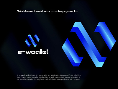 e-waallet modern crypto logo design