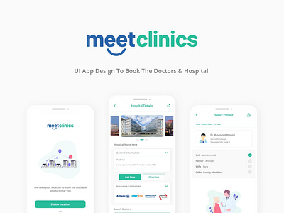 Meet Clinics UI App Design