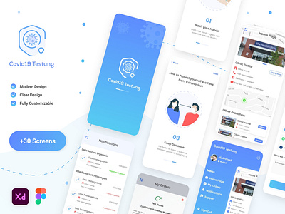 Covid19 Testung App UI