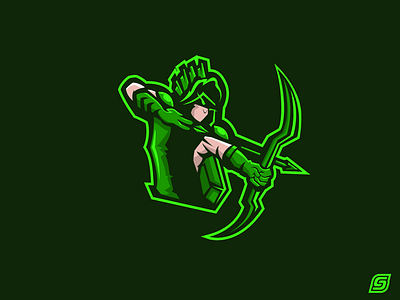 Green Arrow Mascot Design