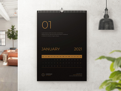 Minimal Wall Calendar 2021