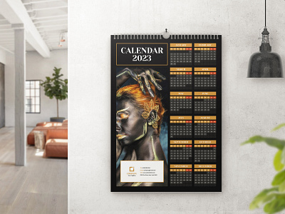 Wall Calendar 2023 a3 adobe indesign black calendar calendar 2023 dark print