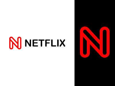 Netflix rebrand logo concept app design designer designer logo illustration logo logodesign logotype minimal web