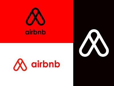 Airbnb rebrand concept app design designer designer logo icon illustration logo logodesign logotype minimal