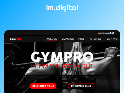 Gym Website Design Mockup - GymPro app branding design designer designer logo graphic design ui