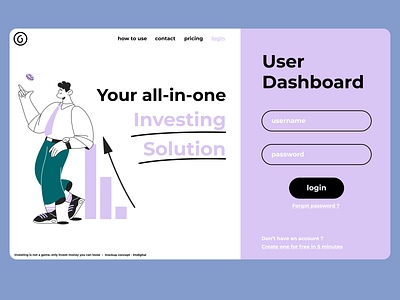 Investing platform, web design mockup app branding design graphic design ui web design web designer website website design